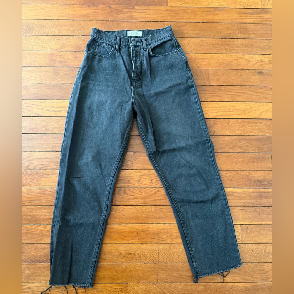 We the Free Black Jeans with Frayed Hem